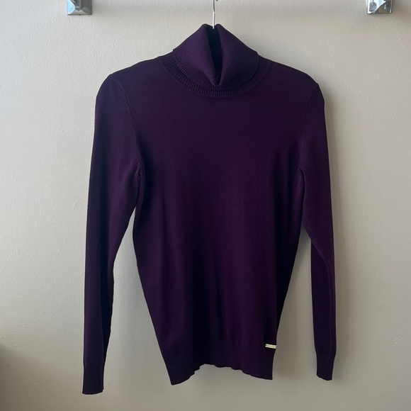 Calvin Klein Sweaters - Calvin Klein Deep Purple Turtleneck Sweater- Small
